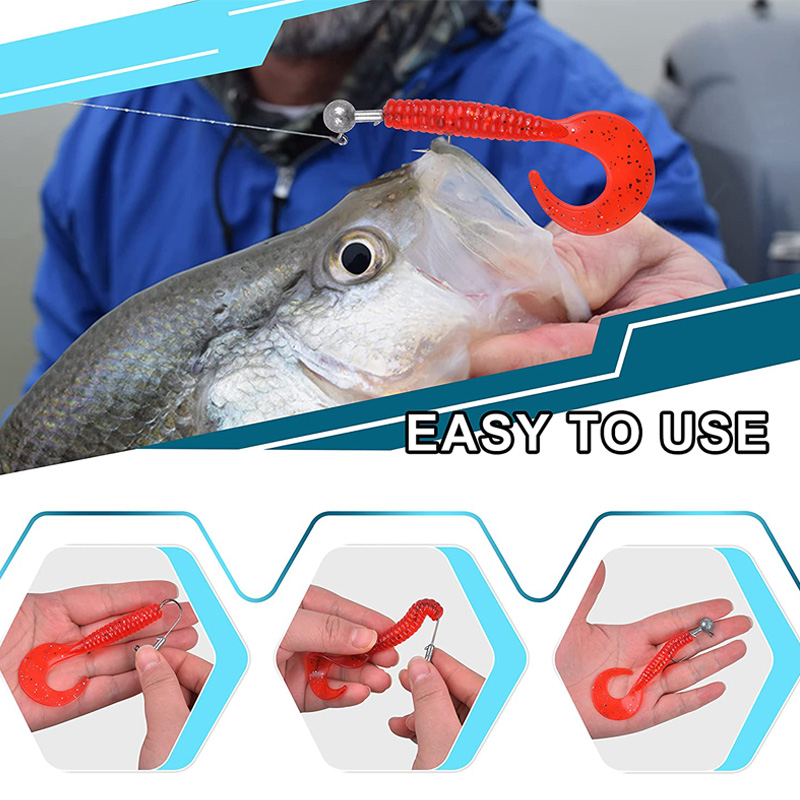 100PCS Fishing Hooks Lead Jig  - Fishing Hook Offset avaliação e preço