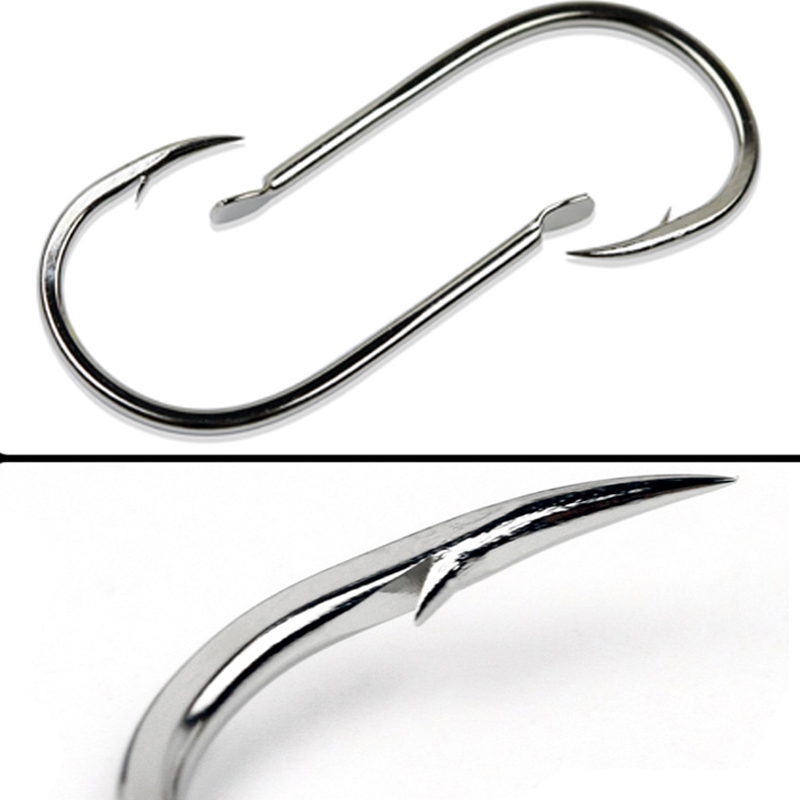 100pcs/Lot 7 Size Barbed Fishi - Fishing Hook Circle avaliação e preço