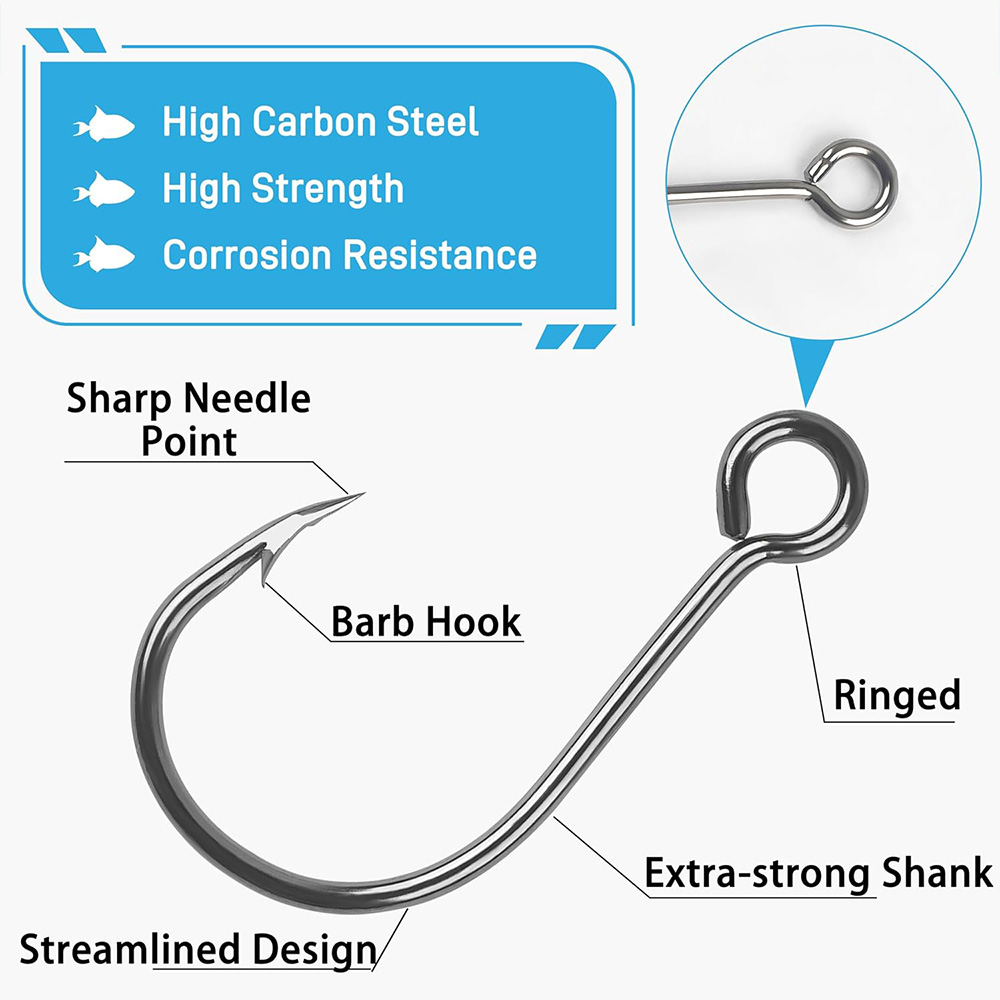 70Pcs Fishing Inline Single Ho - Fishing Hook Circle avaliação e preço