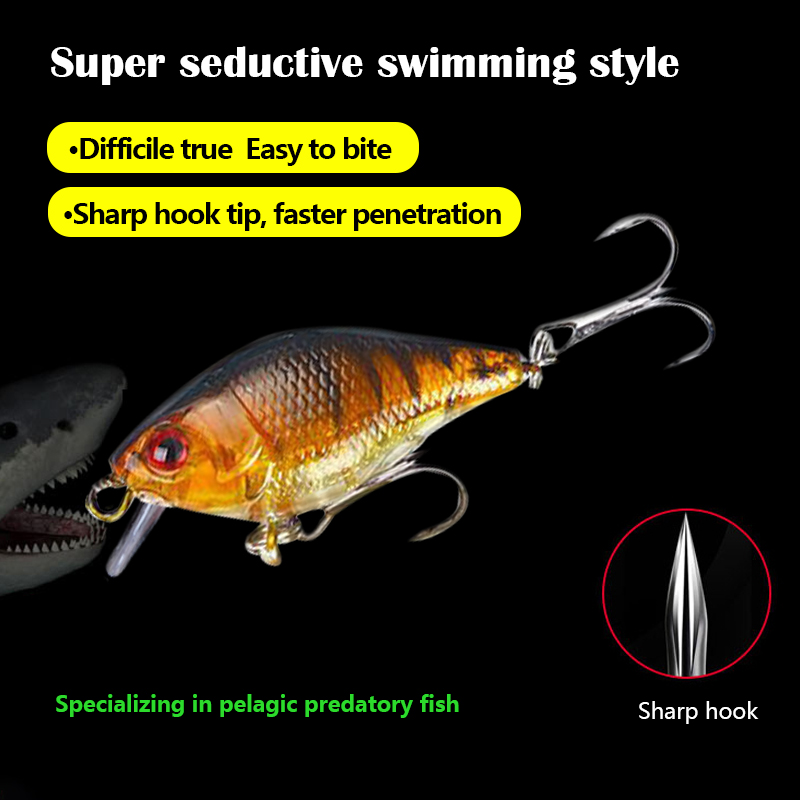 3D Eyes 7.5cm 10.2g Hard VIB L - Fishing Hook Treble avaliação e preço