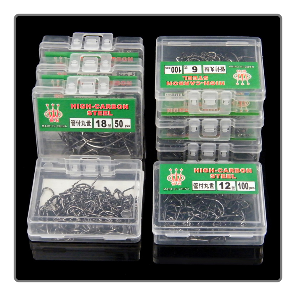 40-100Pcs per box Boxed fishho - Fishing Hook Assortment avaliação e preço