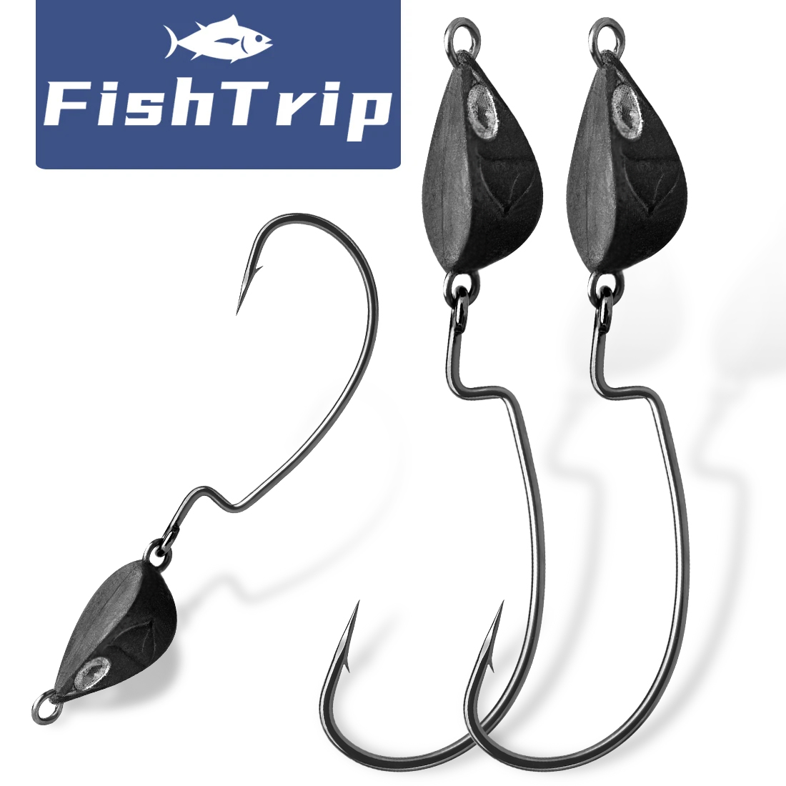 FishTrip 10Pcs Jig Head Fishin - Fishing Hook Weedless avaliação e preço