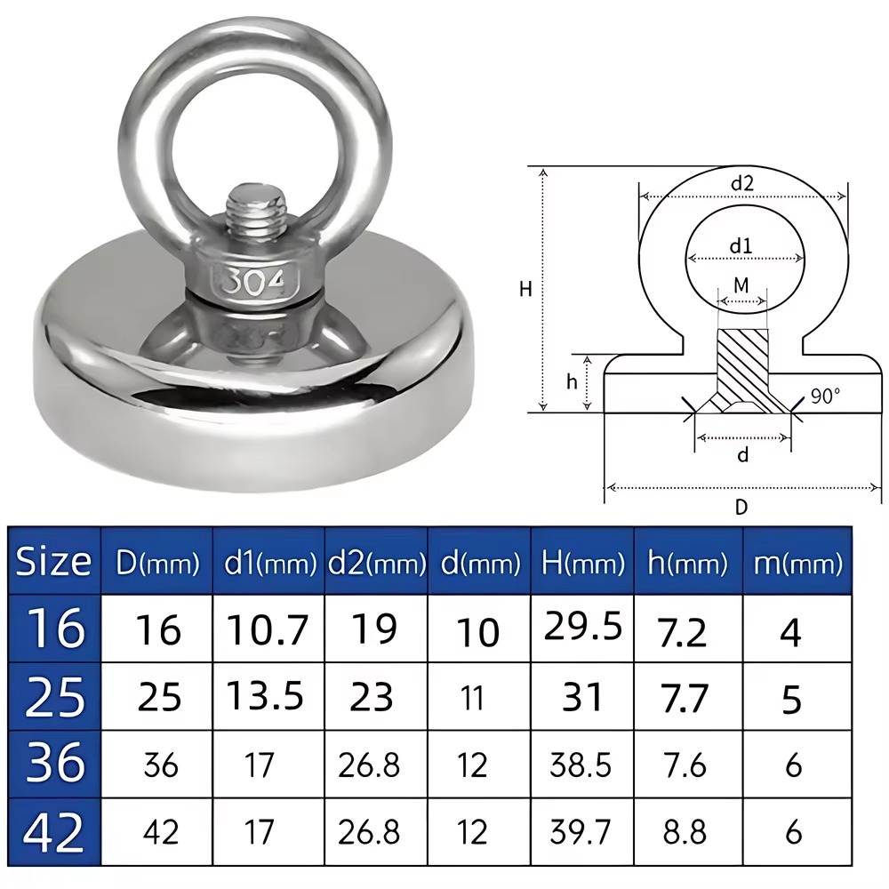 Fishing Salvage Neodymium Magn - Fishing Hook Stainless Steel avaliação e preço