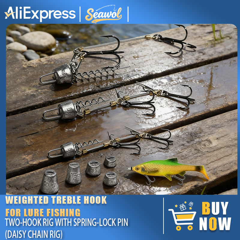 Fishing Hook Rigs Steel Leader - Fishing Hook Treble avaliação e preço