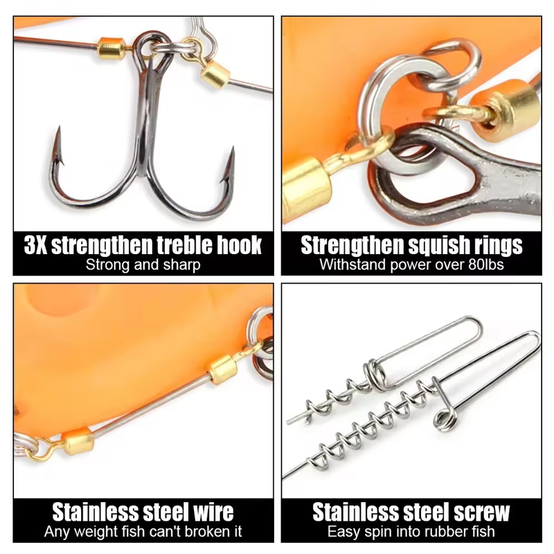 Fishing Hook Rigs Steel Leader - Fishing Hook Treble avaliação e preço