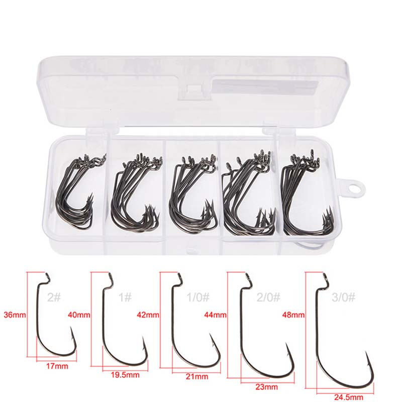 50Pcs/Box High Carbon Steel Fi - Fishing Hook Jig avaliação e preço