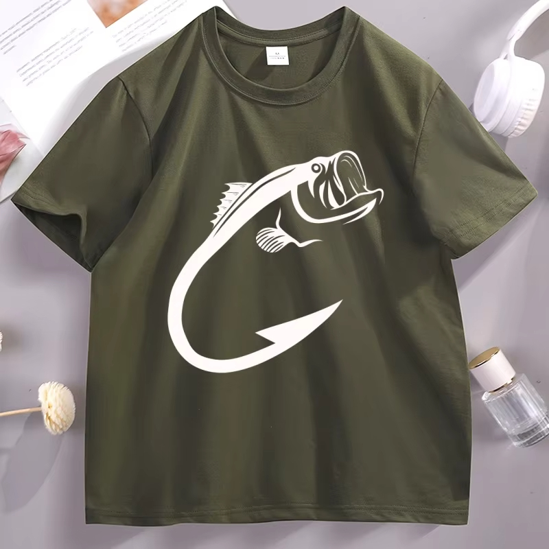 Fishing Hook Graphic T Shirts  - Fishing Hook Size avaliação e preço