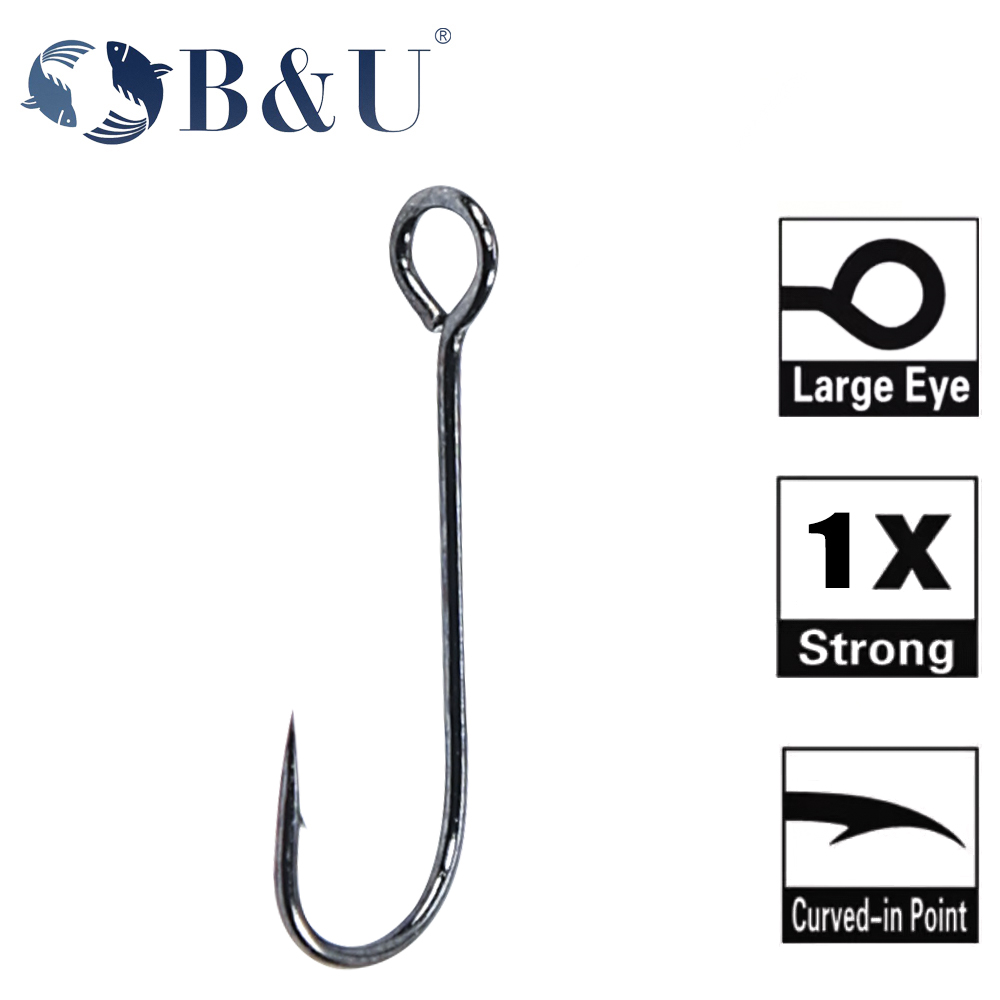 B&U 20pcs Fishing hook big eye - Fishing Hook Barbless avaliação e preço