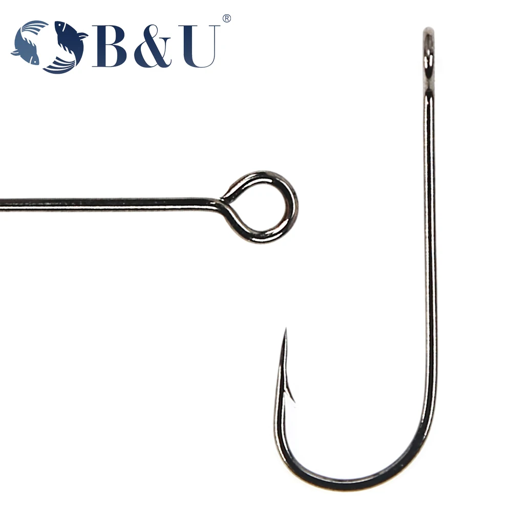 B&U 20pcs Fishing hook big eye - Fishing Hook Barbless avaliação e preço