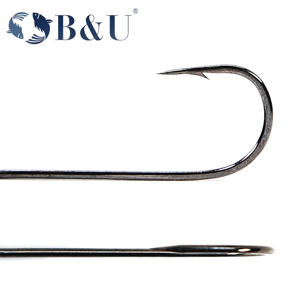 B&U 20pcs Fishing hook big eye - Fishing Hook Barbless avaliação e preço