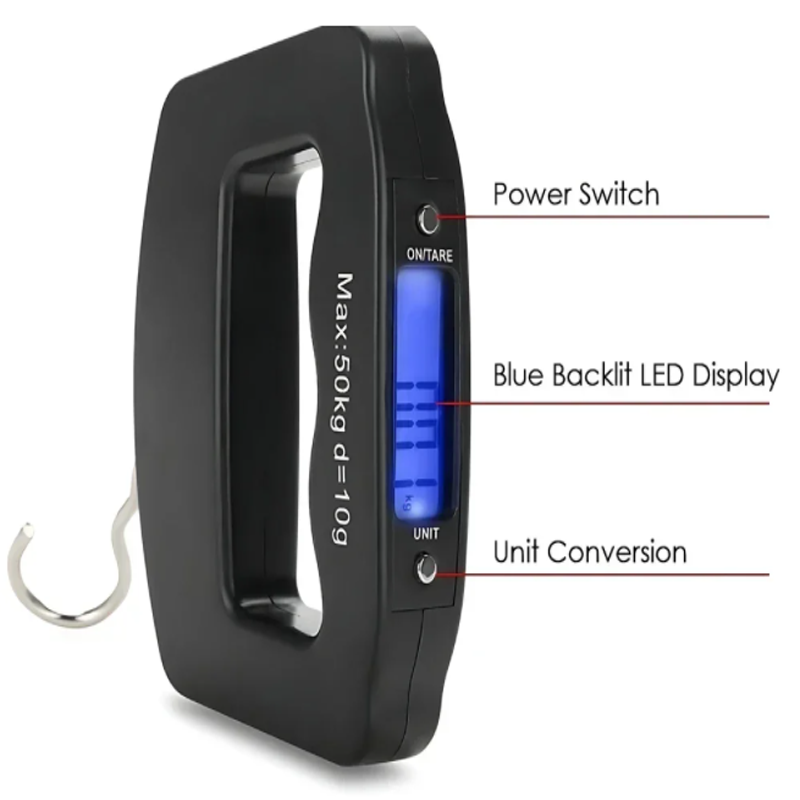 50kg/10g Travel Luggage Scale  - Fishing Hook avaliação e preço