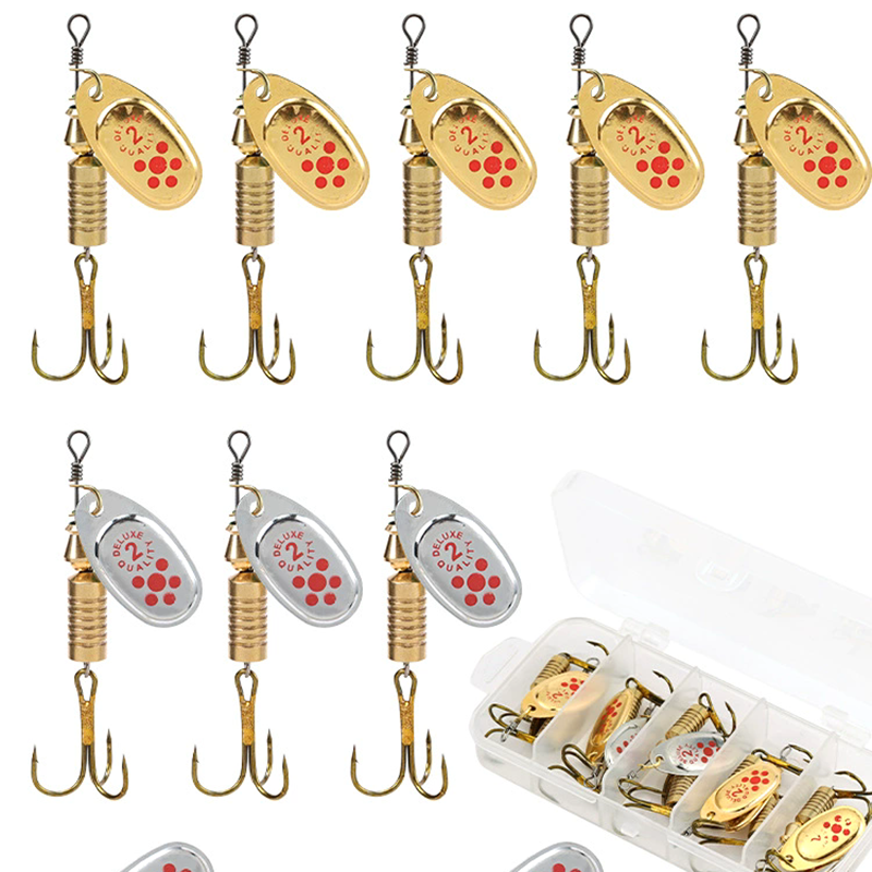 1PCS Metal Plating Spinner Bai - Fishing Hook Treble avaliação e preço