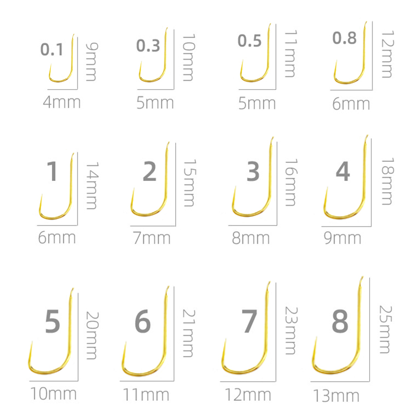 100 Pieces Shinkanto Barbless  - Fishing Hook Size avaliação e preço