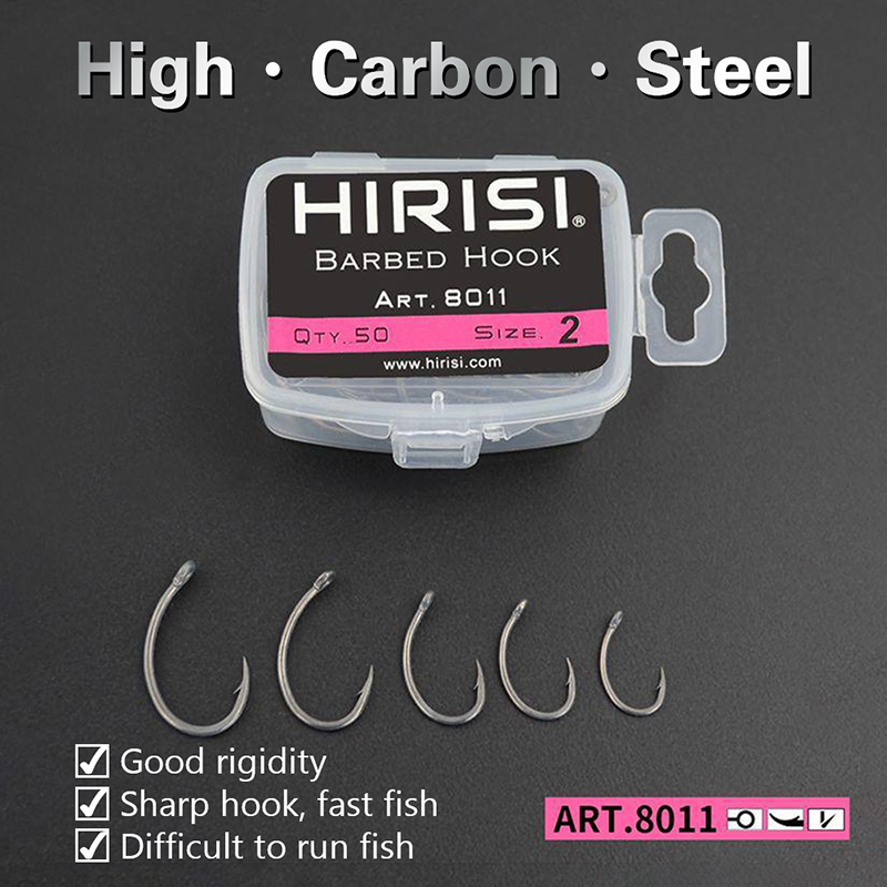 New Hirisi 50pcs Boxed Hooks B - Fishing Hook Box avaliação e preço
