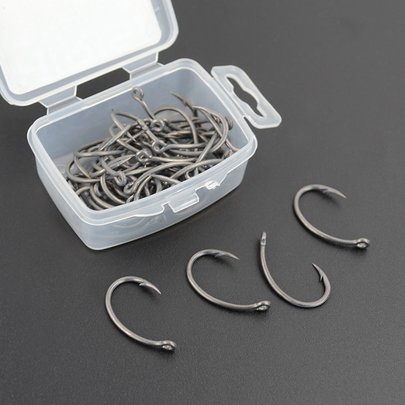 New Hirisi 50pcs Boxed Hooks B - Fishing Hook Box avaliação e preço