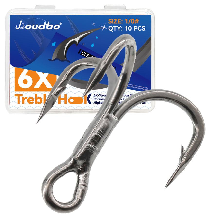 6X Fishing Treble Hook 10Pcs T - Fishing Hook Barbless avaliação e preço