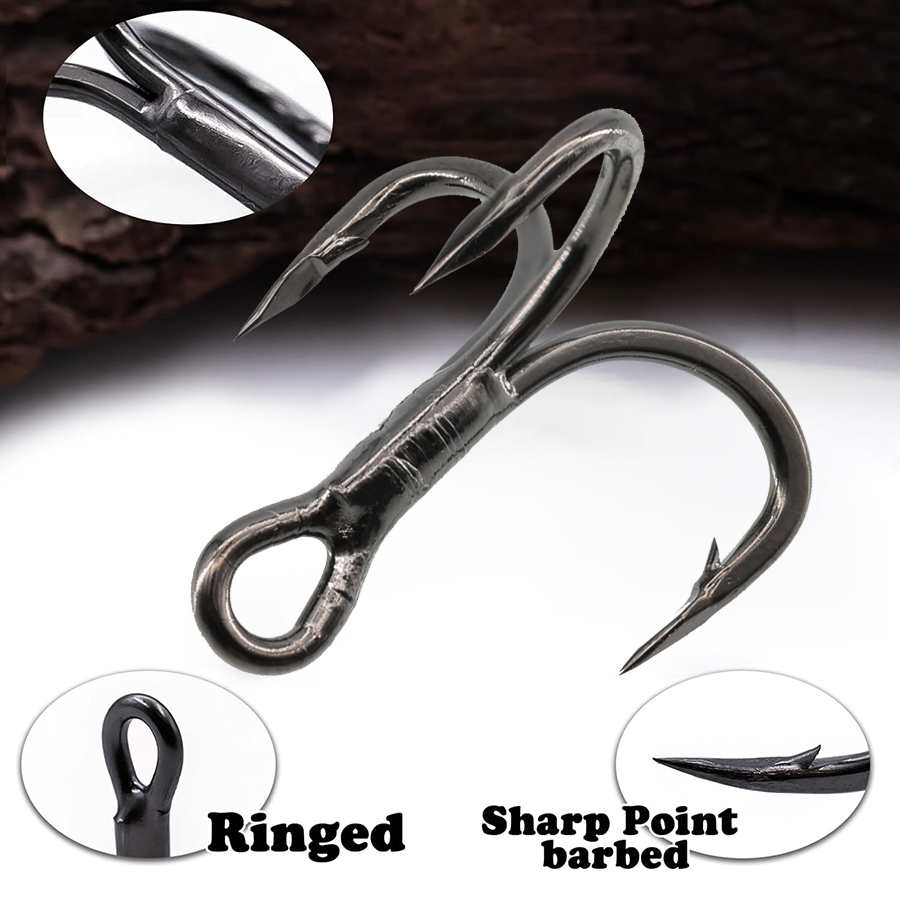 6X Fishing Treble Hook 10Pcs T - Fishing Hook Barbless avaliação e preço
