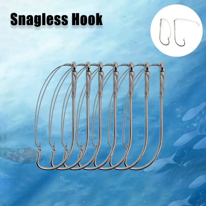 20/40Pcs Weedless Offset Worm  - Fishing Hook Weedless avaliação e preço