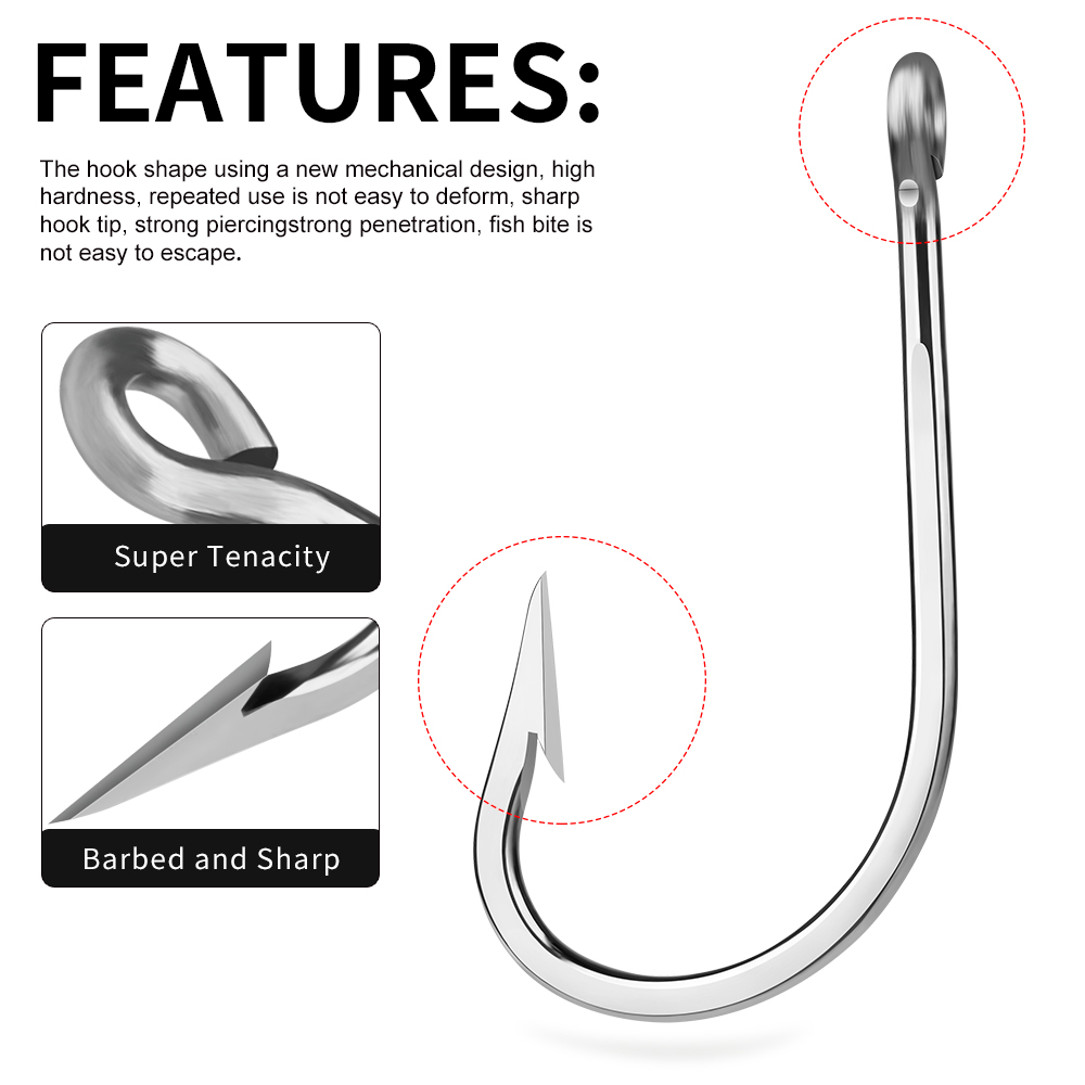 PROBEROS 5pcs Stainless Steel  - Fishing Hook Circle avaliação e preço