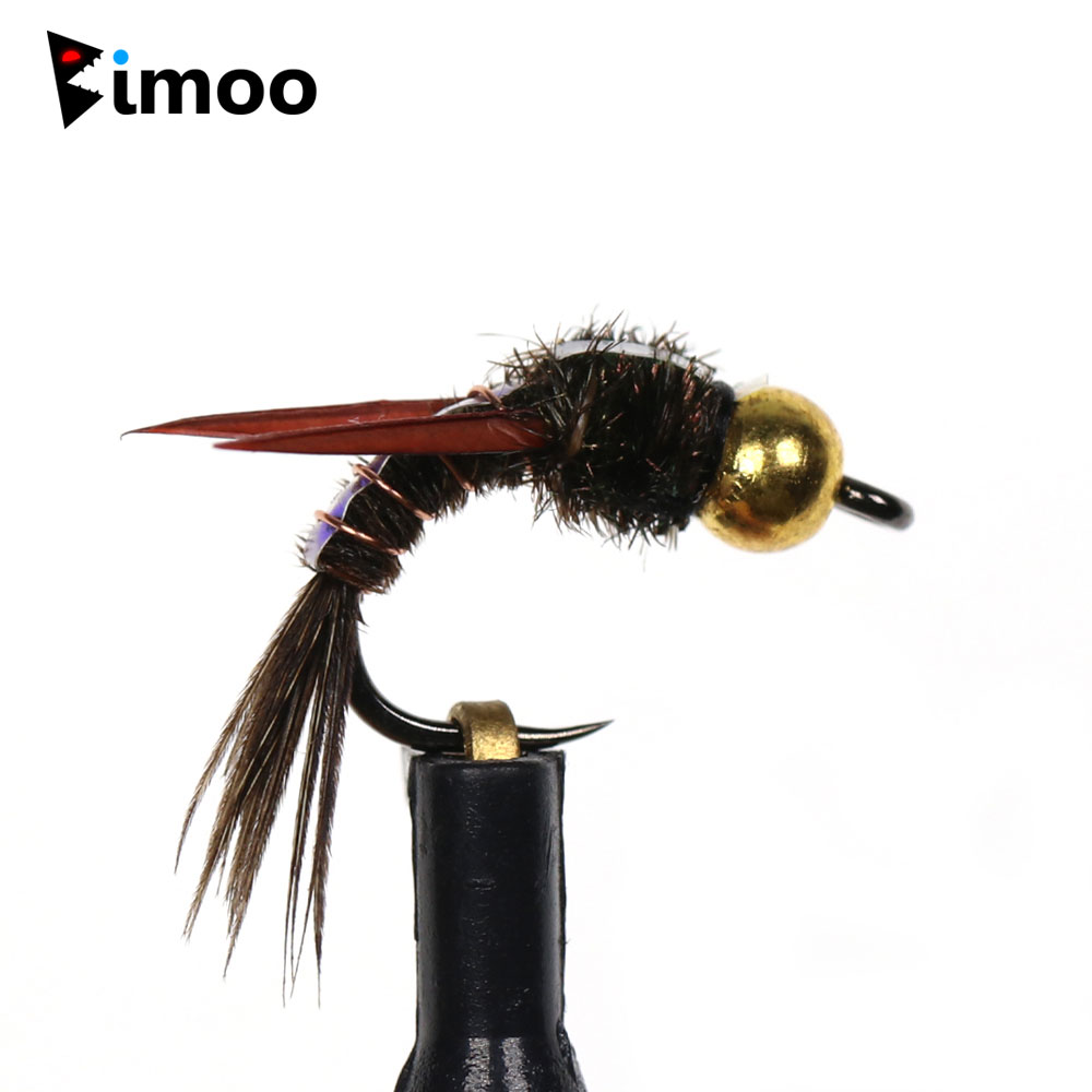 Bimoo 8pcs Brass Beadhead Evil - Fishing Hook Barbless avaliação e preço