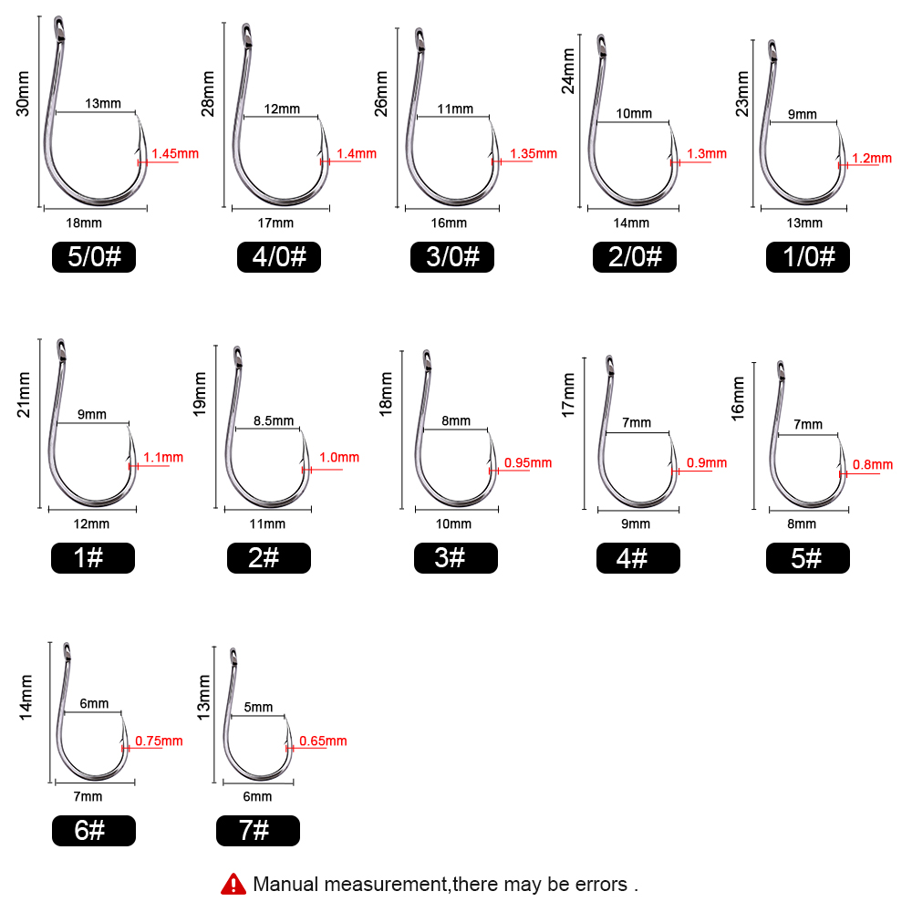 FTK 50-100Pcs/Box Fishing Hook - Fishing Hook Circle avaliação e preço