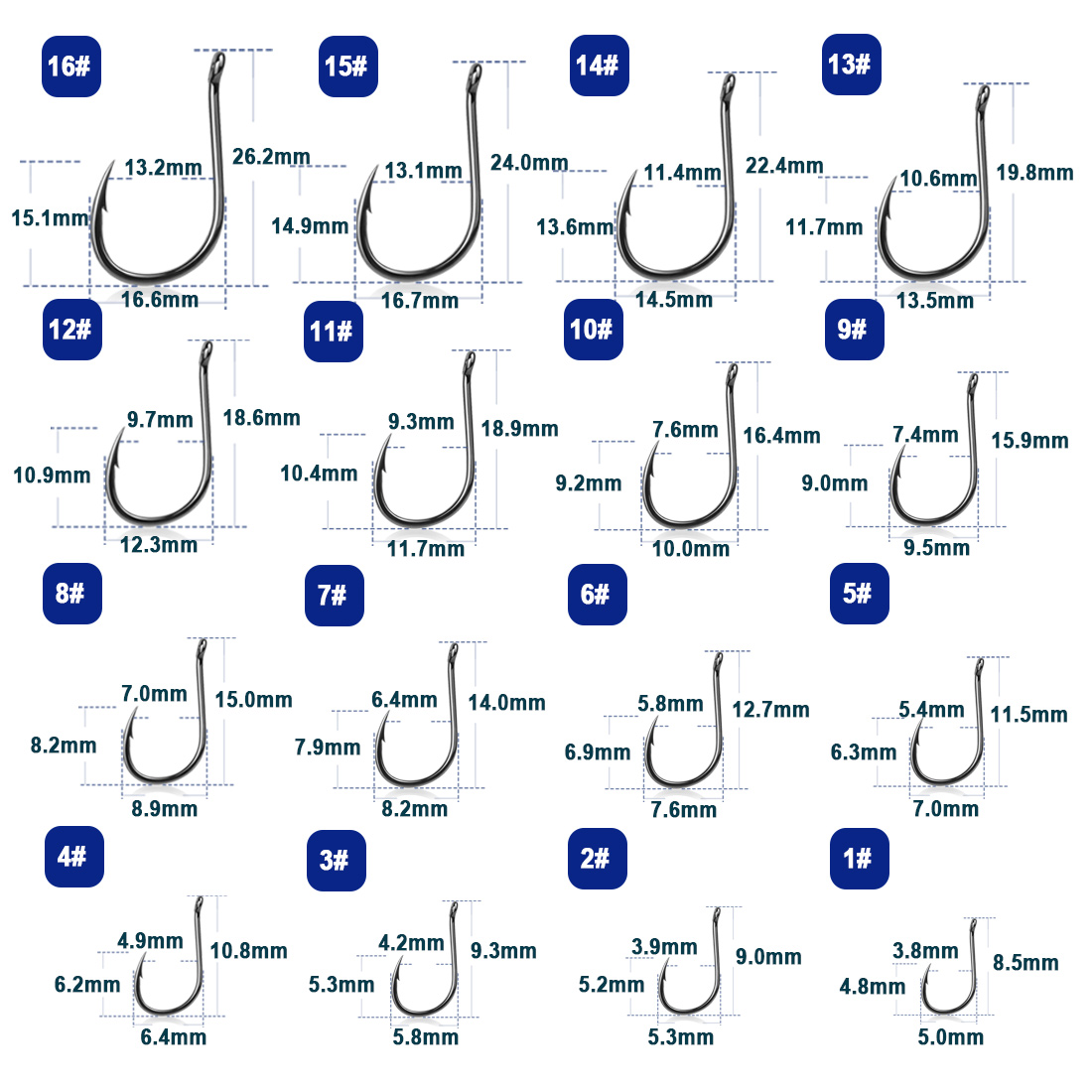 9KM Iseama Fishing Hooks 50~20 - Fishing Hook Circle avaliação e preço