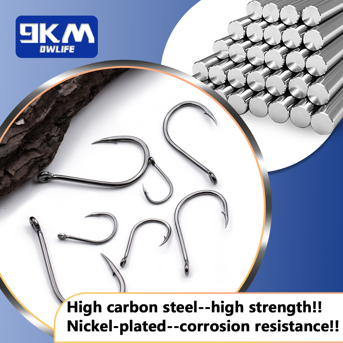 9KM Iseama Fishing Hooks 50~20 - Fishing Hook Circle avaliação e preço