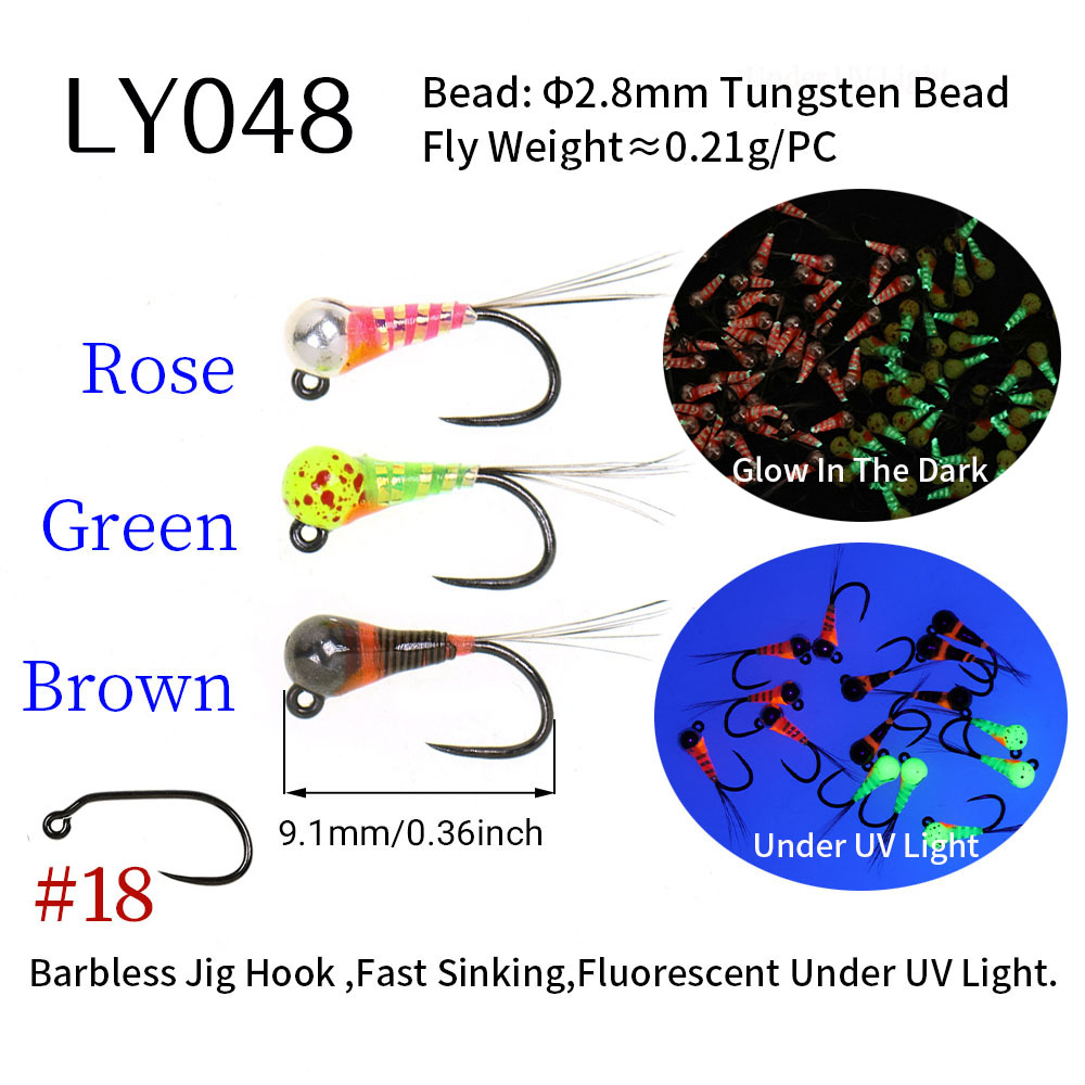6PCS Fast Sinking Perdigon Eur - Fishing Hook Barbless avaliação e preço