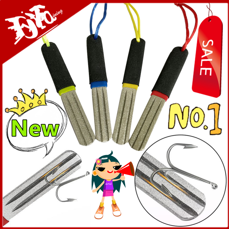 4 Colors Portable Outdoor Doub - Fishing Hook Sharpener avaliação e preço