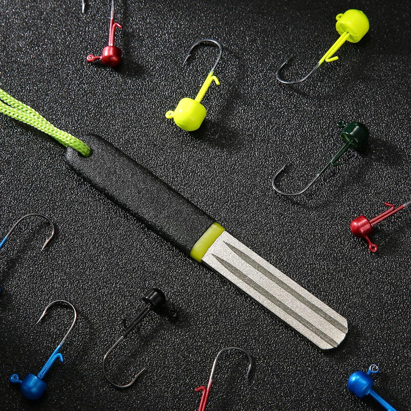 4 Colors Portable Outdoor Doub - Fishing Hook Sharpener avaliação e preço