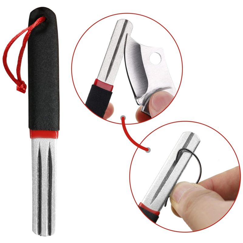 4 Colors Portable Outdoor Doub - Fishing Hook Sharpener avaliação e preço