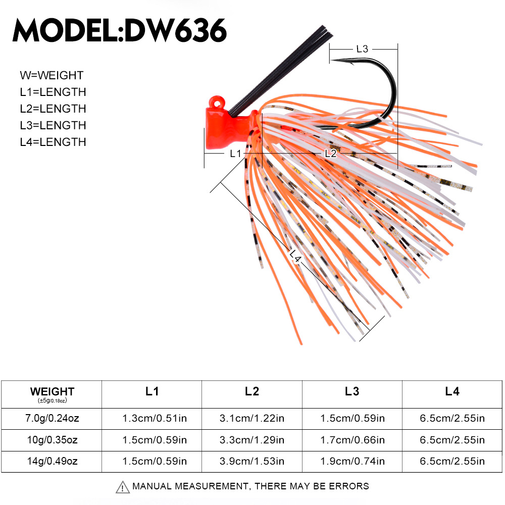 7G 10G 14G Jig Hook Fishing Lu - Fishing Hook Weedless avaliação e preço