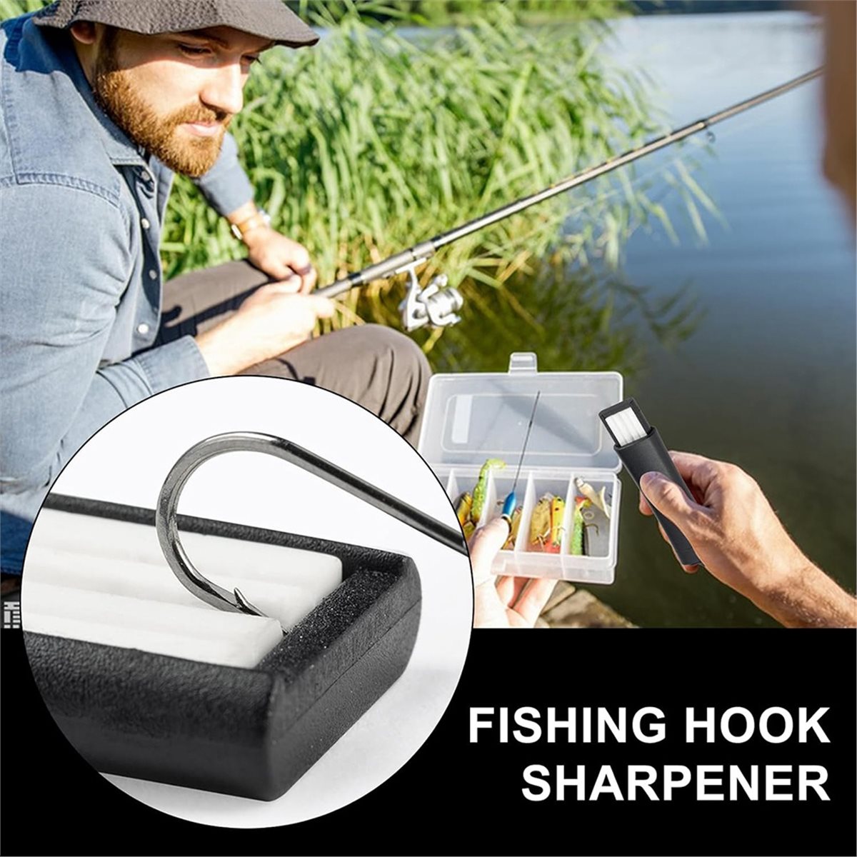 Fishing Hook Sharpener - Compa - Fishing Hook avaliação e preço