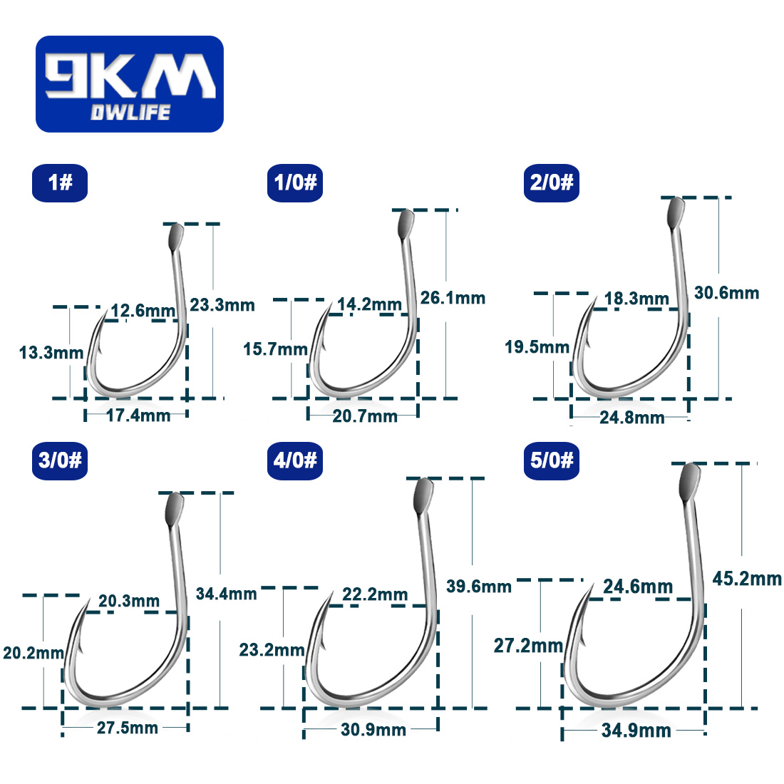 9KM Live Bait Hooks Saltwater  - Fishing Hook Circle avaliação e preço