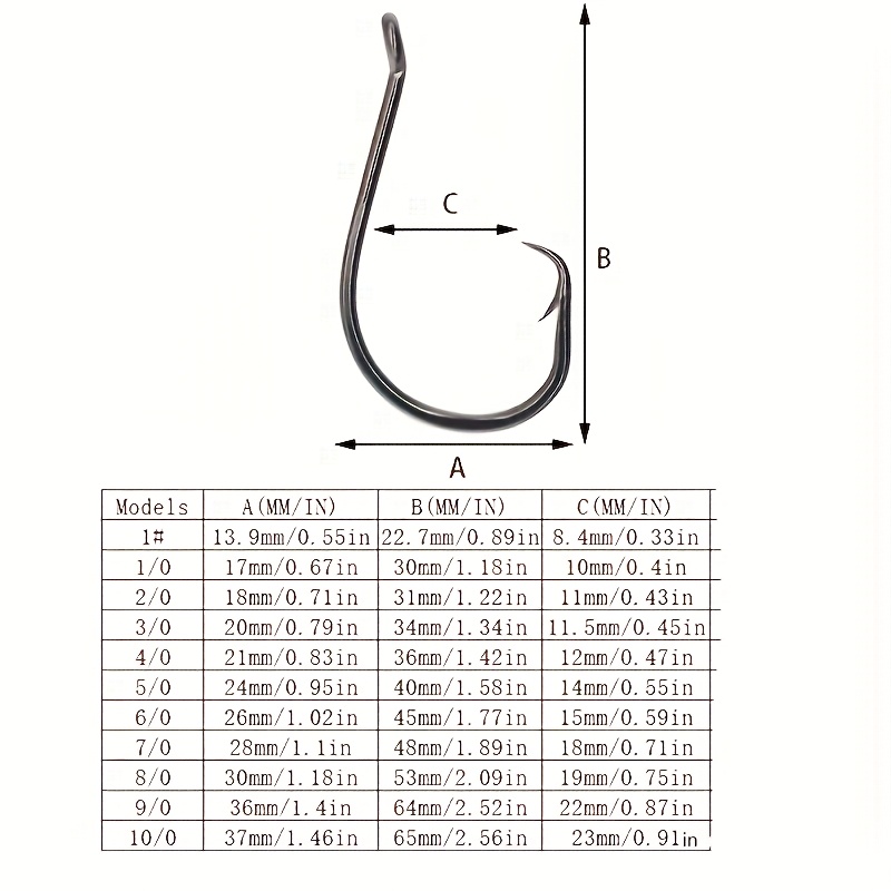 50pcs Circle Hooks Fishing Equ - Fishing Hook Circle avaliação e preço