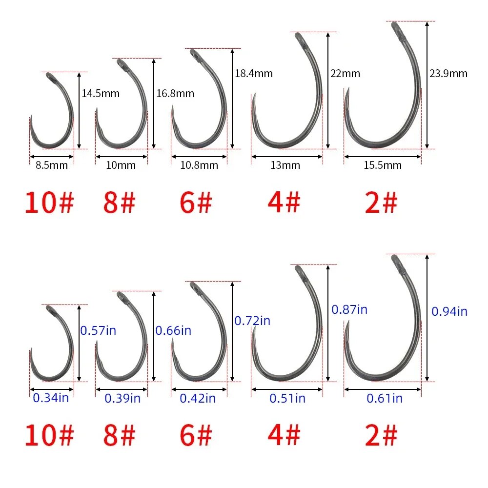 Hirisi 50pcs Coating High Carb - Fishing Hook Barbless avaliação e preço