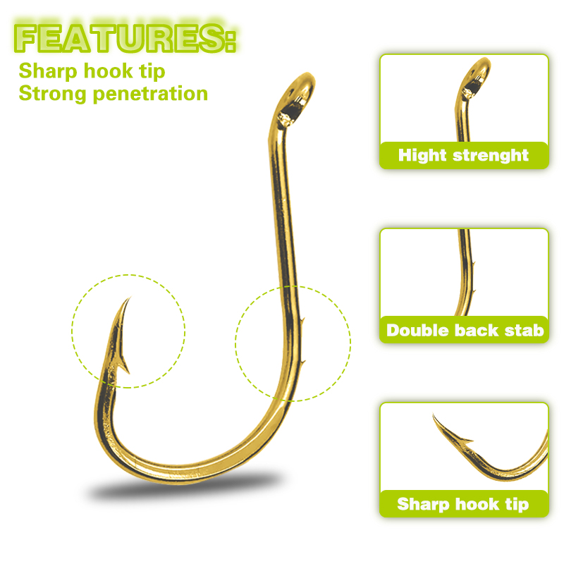 50pcs Fishing Octopus Hooks, S - Fishing Hook Circle avaliação e preço